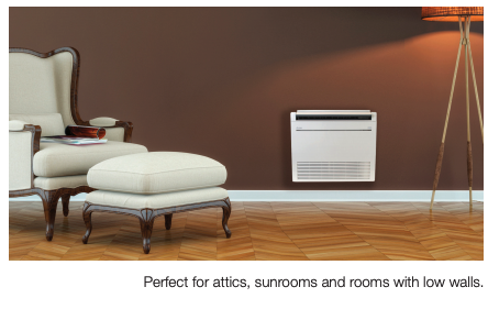 Floor-mounted mini-split HVAC system